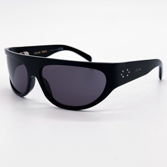 NEW CELINE CL40272I 01A UNISEX SHINY BLACK SUNGLASSES CELINE - Picture 3 of 12